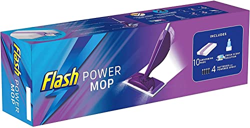 Flash Powermop Floor Cleaner Starter Kit, All-In-One Mopping System ...